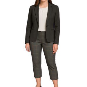 Lane Bryant Notched Collar Single Button Blazer Gray Size 18